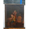 Quadro olio su tela scena di taverna scuola fiamminga Luigi XVI fine 1700