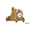 Orologio da tavolo Stile Luigi XV in Bronzo Dorato con Porcellana di Sevres