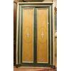 ptl485 - porta laccata verde e oro, ep.'800, mis. max cm 146 x h 240