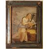 Maddalena penitente con teschio dipinto olio su vetro scuola Veneta del XVIII secolo