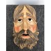 Maschera in legno intagliato e dipinto,raffigurante personaggio maschile con barba.Italia