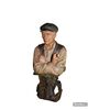 Mezzobusto in Ceramica Raffigurante uomo con pipa Joliveaux