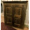 stip208 - walnut wall cabinet, meas. max cm l 121 xh 130     