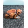 Tabacchiera in legno di bosso raffigurante una rana.Europa