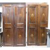 pts682 - n. 2 coppie di porte in noce, cm l 137/131 x h 253/256