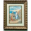 Dipinto a tempera raffigurante:Fuga in Egitto