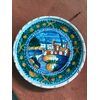 Raised majolica plate with landscape and architecture decoration, Urbania manufacture (Casteldurante),     