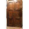 ptci505 - portoncino in noce con pannelli mossi, cm l 143 x h 250