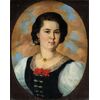 Frederick Dielman (Hannover 1847 – Washington 1935) - Ritratto di donna.