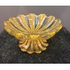 Vaso coppa in vetro cordonato oro.Manifattura Barovier e Toso.Murano.