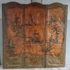 Double-sided venetian screen painted in chinoiserie     