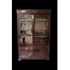 Two-door mahogany display cabinet     