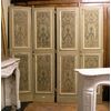 pts389 due porte doppie '700 in lacca originale, mis. cm 106 x h 220