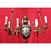 Lampadario in maiolica a nove luci