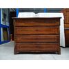 Cassettone mosso in noce massello intarsiato Luigi XV metà 1700 Piemontese