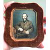 Miniatura raffigurante personaggio maschile.olio su pergamena.