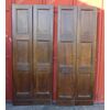 pts693 - coppia di porte a due battenti in noce, cm l 81 x h 208