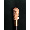 Bastone con pomolo in osso raffigurante personaggio maschile con barba.Germania.