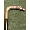 Stick with silver knob depicting horse head. Ebony barrel. Sweden.     