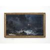 Dipinto di Alexandre Jean Noel (Brie-Comte-Robert 1752-Paris 1834), "Marina notturna", fine XVIII/inizio XIX secolo