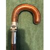 Bastone sedia da giocatore di golf in metallo rivestito in cuoio .