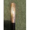 Bastone con pomolo in argento vermeille con incisioni vegetali.