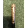 Bastone con pomolo in argento con decoro floreale e nodi.Canna in legno ebanizzato.