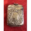 Scatolina portafiammiferi in argento con profilo di Re Edoardo VII e iscrizione 1901-crowned 1902.Inghilterra.