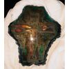 Angelo Bragalini (1913- 1994) Placca in vetro con Cristo. Misure cm 42x36