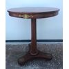 Round table veneered in walnut briar. Napoleon III period.     