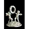 Serie di sei segnaposti in argento con putti.Italia.