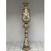 Egisto Fantecchi Primo 900 vaso con colonna maiolica dipinta 