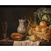 Still life with fruit, vegetables and crystal goblet, Hubert van Ravesteyn (Dordrecht 1638-1683) workshop/circle