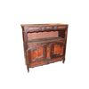 Credenza francese stile Provenzale in noce e radica di noce del 1700 con intagli e vano a giorno