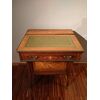Davenport inglese stile Vittoriano del 1800 in palissandro con intarsi floreali