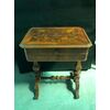 Work table in walnut with briar veneered top. Luigi Filippo period.     