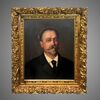 Antico dipinto ritratto di nobile firmato e datato 1901