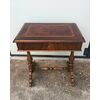 Luigi Filippo mahogany coffee table with inlaid briar top.     