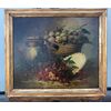 Oil painting on canvas depicting still life. Signed. France.     