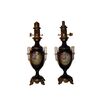Coppia di lampade ad olio vasi in porcellana francese del 1800
