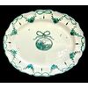 Piatto in maiolica con decoro a motivi vegetali,festoni  e paesaggio.Firma Giacomo Boselli. Savona