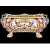 Vaso-centrotavola in maiolica con decoro a raffaellesche.Manifattura Ginori