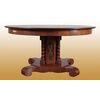 Tavolo circolare allungabile francese del 1800 stile Carlo X in mogano