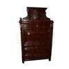 Antico secretaire Biedermeier in mogano e piuma di mogano del 1800