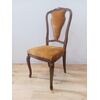 Sedia chippendale in faggio tinto noce - anni 40-50