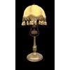 Lampada in bronzo con fusto rastremato e base tonda. Periodo Art Nouveau.