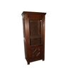 Vetrina francese del 1800 in rovere con intagli