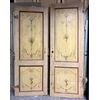 PTS885 - N. 2 porte laccate, epoca '700, mis. diverse 1. cm L 75 x H 205, 2. cm L 76 x H 216