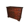 Cassettone italiano del 1600 in legno di noce riccamente intagliato 
