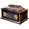Stipo cofanetto Legno ebanizzato decorato con pietre dure policrome e bronzi dorati
